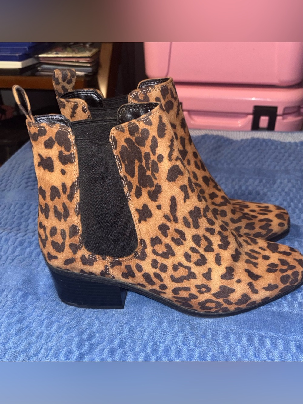 a new day Leopard-Print Chelsea Ankle Boots - Tan & Black
